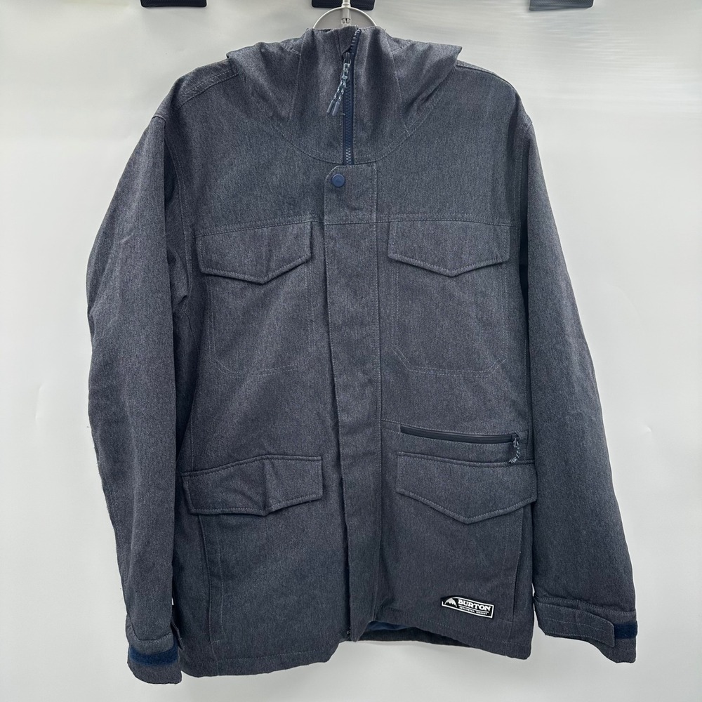 Burton Covert Snowboard Jacket Mens Large Grey Insulated Living Lining READ